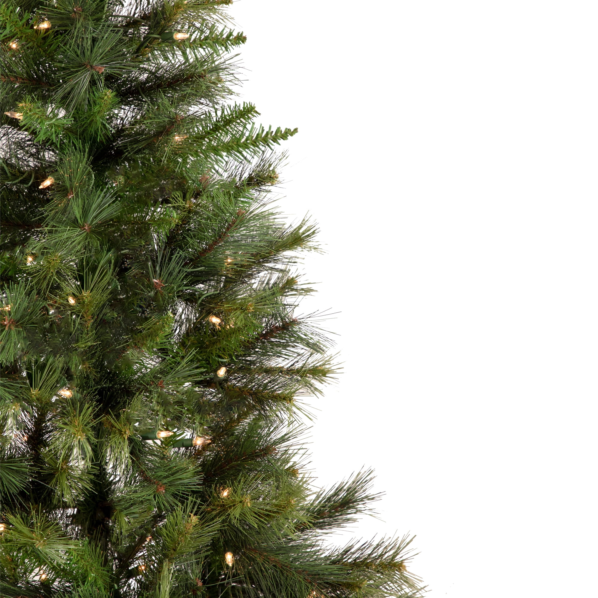 7.5' Pre-Lit Canyon Pine Artificial Half Wall Christmas Tree - Clear Lights