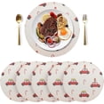 thumbnail image 3 of GZHJMY Christmas Truck Round Placemats Set of 1, Non-Slip PVC Table Mats Washable Heat Resistant Place Mats for Kitchen Dining Table Christmas Home Decor, 15.4 Inch Table Mat, 3 of 7