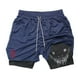 thumbnail image 1 of Pantalones cortos de gimnasio de Anime para hombre, 2 en 1, transpirables, absorbentes del sudor, de secado rápido, para entrenamiento, gimnasio, con bolsillos, 1 of 5