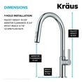 thumbnail image 4 of KRAUS Oletto Robinet de Cuisine à Bec Rétractable à une Poignée en Chrome, KPF-2820CH, 4 of 5