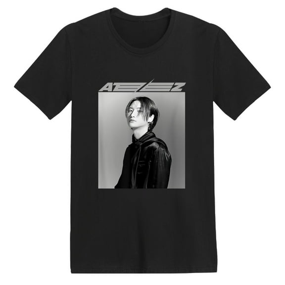 FOSSKOS ATEEZ Male idol Graphic T-Shirts Comfort Short-Sleeve Cool Casual Style cotton Clothing
