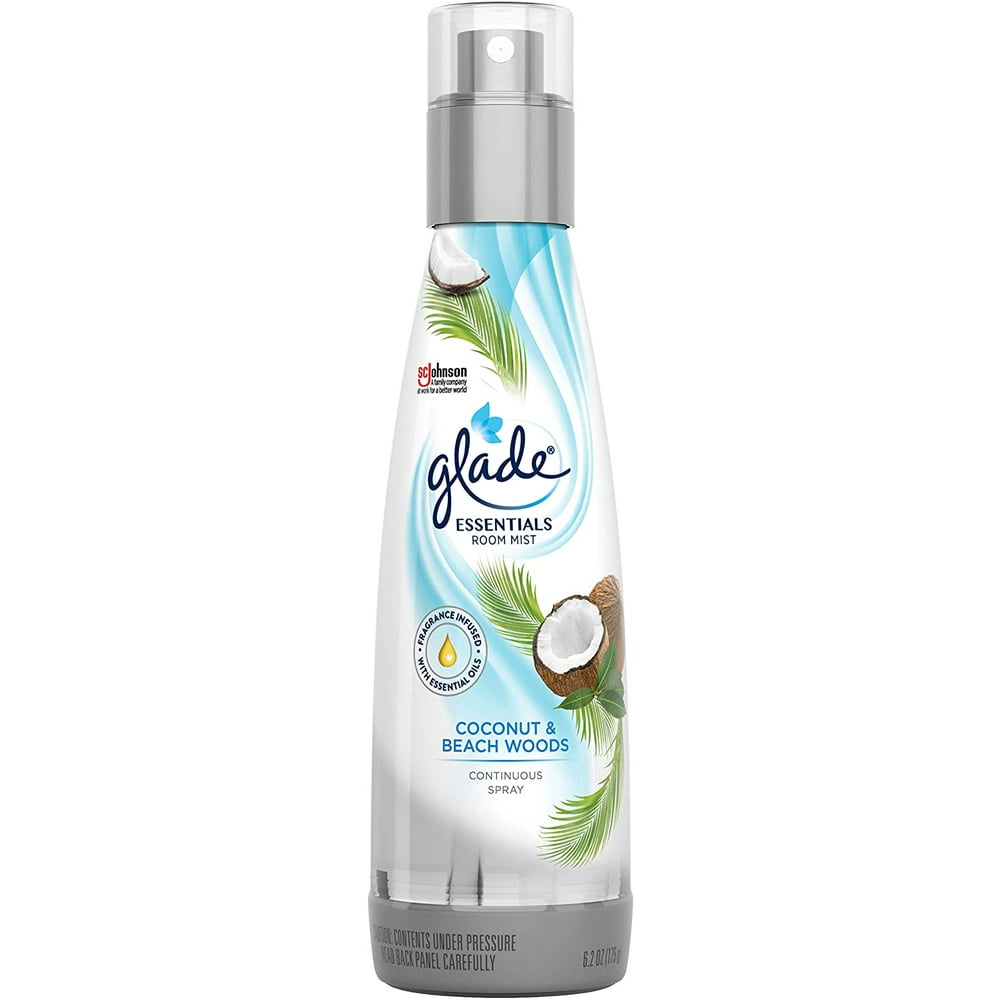 Glade Coconut & Beach Woods Essentials Room Mist, Room Spray, 6.2 oz