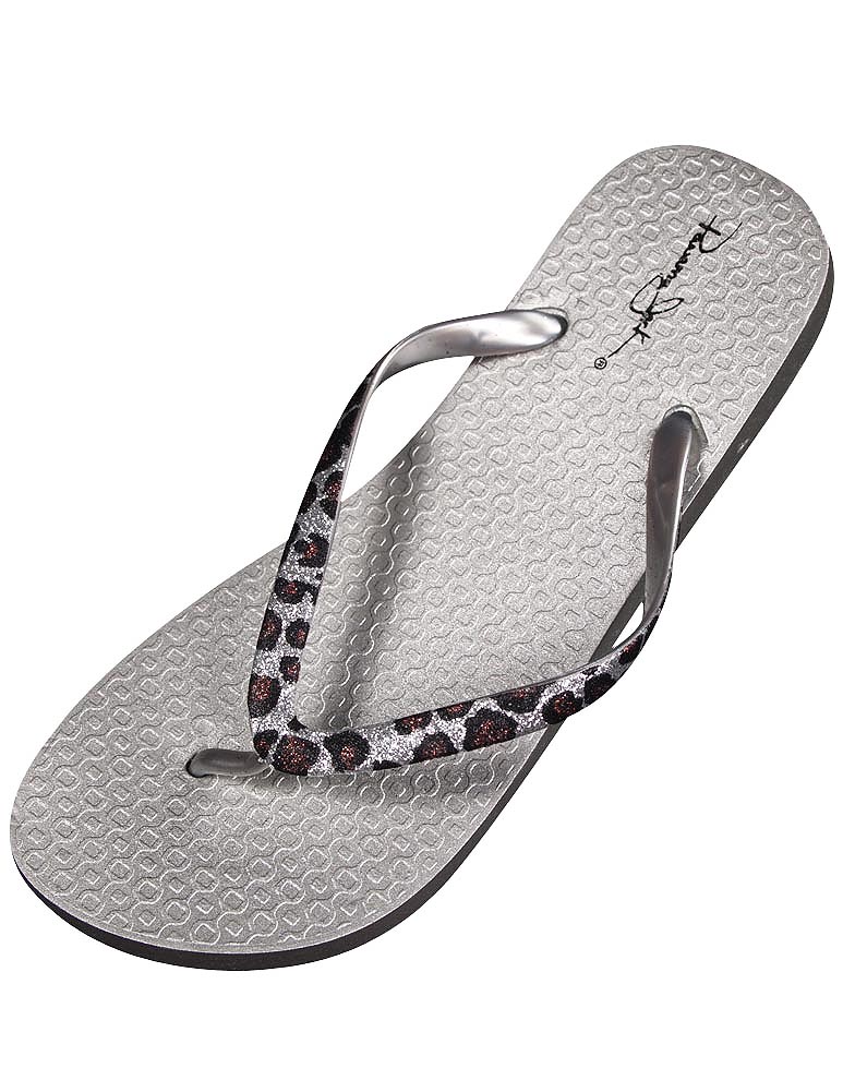 Panama Jack Womens Flip Flops Adult Female Thong Sandals Silver - image 1 of 2