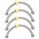 thumbnail image 5 of Uxcell G1/2 Femenino x G1/2 Femenino 12" Longitud Línea de Suministro de Grifo SUS304 Paquete de 4, 5 of 5