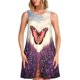 thumbnail image 1 of Balery Butterfly Over Lavender Vestidos de verano para mujer con estampado: vestido holgado sin mangas, vestido playero informal y cómodo para días calurosos., 1 of 7