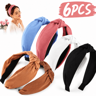 Time and Tru Women's Gathered Fabric and Metal Headband Set, 2