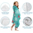 thumbnail image 7 of Turquoise Christmas Tree Pattern Hooded Bath Towel，60"x35" for Ages 3 To 12 Kids, Quick Dry Lightweight Soft Microfiber Hood Beach Towel Cover Up for Kids, 7 of 7