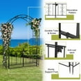 thumbnail image 6 of Ktaxon Metal Garden Arch 7Ft Garden Trellis Arch Arbor Outdoor Wedding, 6 of 9