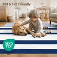 thumbnail image 4 of ODIKA Striped Nautical Navy Cabana Contemporary Geometric Sriped Stripped Pet Friendly & Kids Safe Play for Playroom, Bedroom, Reading Nook, 4 of 7