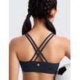 thumbnail image 6 of CRZ YOGA Girls Butterluxe Cross Back Sports Bra Yoga Athletic Casual Tops Scoop Neck Padded Crop Kids Teen, 6 of 7