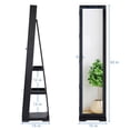 thumbnail image 3 of Large 360° Rotate Mirror Jewelry Cabinet with Dressing Mirror Stand Standing, 3 of 7