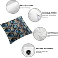thumbnail image 6 of Emvency Throw Pillow Covers Orange Spring Paint Colorful Red Blue Yellow Band Watercolor with Spots and Streaks Purple Abstract Polyester  Square Hidden Zipper Decorative Pillowcase, 6 of 7