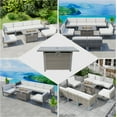 thumbnail image 3 of Evita 43'' 50,000 BTU Retangular Outdoor Gas Propan Fire Pit Table in Brown Wicker with Removable Lid and Waterproof Cover, 3 of 12
