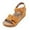 Yellow, variant on CAIXIA Women Sandals Women's Hook and Loop Strap Casual Sandals with Mid Heel Comfortable Walking Footwear for Ladies and Girls,Red