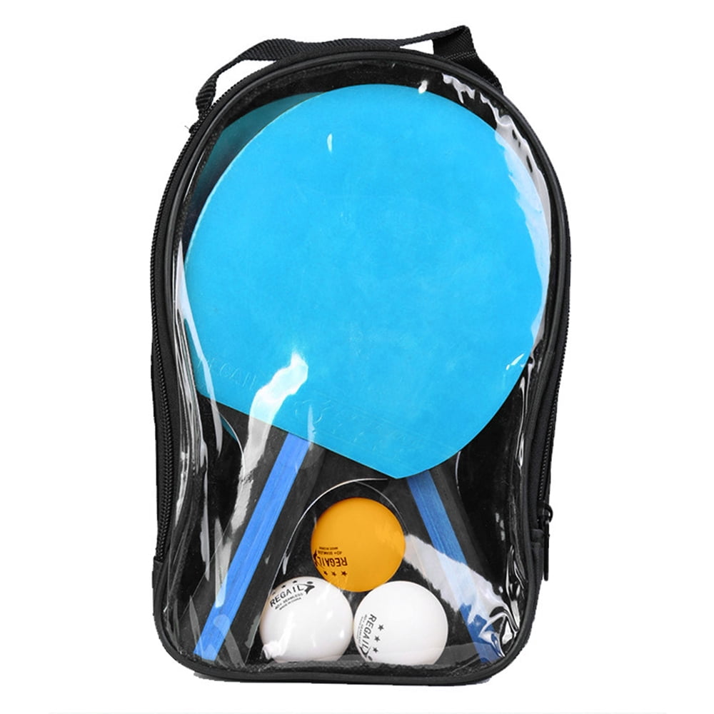 Durable Rubber Surface Ping Pong Set 2 Paddles, 3 Balls, Carry Bag Great for Learning Strokes