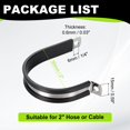 thumbnail image 2 of Juego de 20 piezas de abrazaderas de cable de acero inoxidable 304 de Uxcell de 2 pulgadas (50 mm), 2 of 7