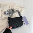thumbnail image 4 of Bolsa De Hombro Bolso bandolera de piel de vaca de primera capa, bandolera con letras a la moda para el trabajo (negro) Likrtyny  Para Estrenar, 4 of 9