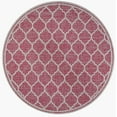 thumbnail image 2 of JONATHAN Y SANTA MONICA 5' Round Area Rug, Trebol Moroccan Trellis Textured Weave - Fuchsia/Light Gray, SMB109H-5R, 2 of 8