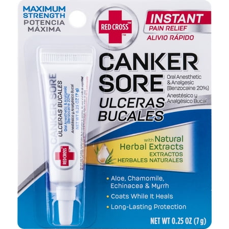 Red Cross Canker Sore Medication, 0.25 Oz (Best Medicine To Get Rid Of Sore Throat)
