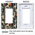 thumbnail image 3 of Yayeee Rocker Switch Wall Plate 1-Gang 4.6"x2.9" Home Decorative Outlet Cover, Art Leaves Pattern, 3 of 6