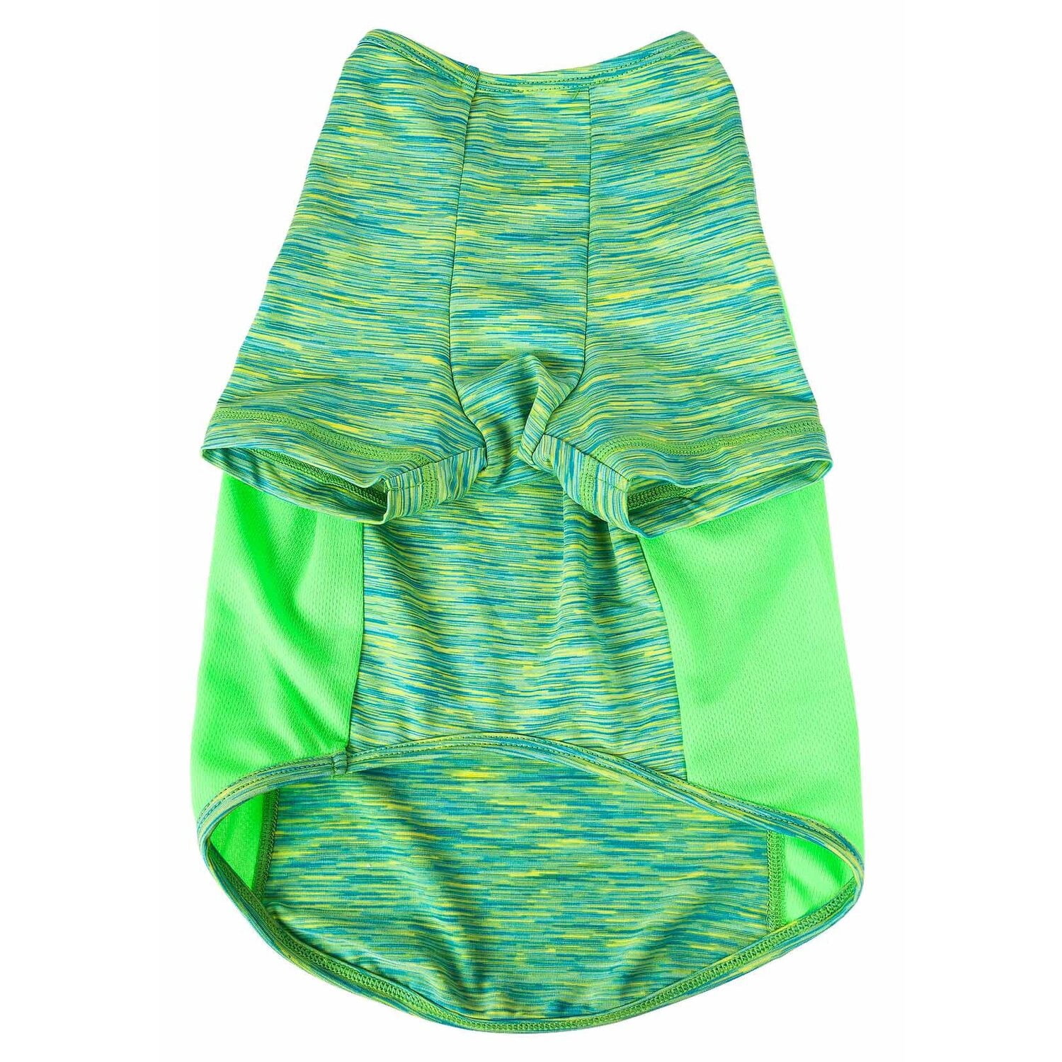 Pet Life ® Active 'Warf Speed' Heathered Ultra-Stretch Yoga Fitness Dog T-Shirt