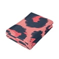 thumbnail image 3 of Dark Blue Spots Pink Hand Towel Absorbent Bath Towels for Bathroom Sports Gym(28.3" X 14.4") Set of 2, 3 of 8