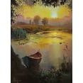 thumbnail image 2 of Rogozina, Svetlana 12x14 Black Ornate Wood Framed with Double Matting Museum Art Print Titled - Sunset, 2 of 4