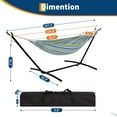 thumbnail image 2 of Kojooin Hammock with Stand for Outside, Upgraded Spreader Bar, Heavy Duty Space Saving Steel Stand 2 Person, 500lb Capacity + Waterproof Carry Bag, Indoor & Outdoor Hammock for Garden Yard, 2 of 8