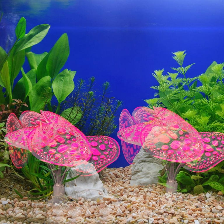 Julam Glow Fish Tank Decorations Glowing Coral Aquarium