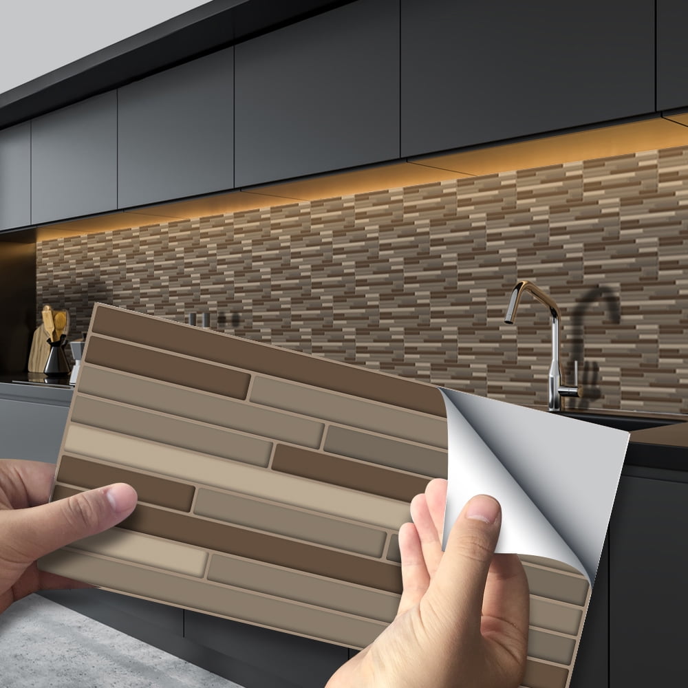 Goory SelfAdhesive Kitchen Wall Tiles Bathroom Mosaic Brick Sticker