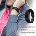 thumbnail image 2 of Bracelet Intelligent en Silicone le Plus Chaud Bracelet de Remplacement pour GARMIN VIVOSMART HR Noir, 2 of 8