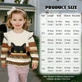 thumbnail image 2 of Xixirimido Cat Leopard Stripes Print Toddler Girls Fall Winter Sweatshirt Long Sleeve Ruffle Trim Pullover Top Cute Graphic Crewneck Sweater Outfit, for 4-5T, 2 of 7