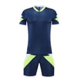 thumbnail image 5 of BRGZLK Kids Soccer Jerseys Summer Boys Girls Breathable Comfortable Short Sleeve Tops and Shorts Athletic Jersey Training Uniforms Outfits Navy 3XS, 5 of 5