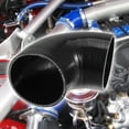 thumbnail image 2 of 95mm 3.74" ID 90 Degree Elbow Engine Silicone Hose Black for Car Intercooler Intake Piping with 2 Pcs Clamps, 2 of 6