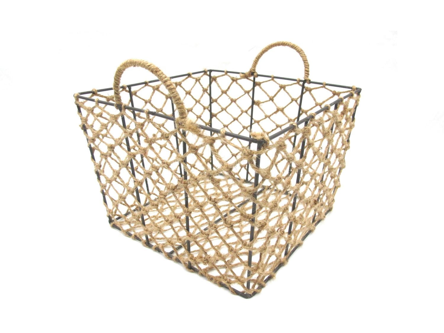 hometrends Cali Wire / Twine Basket Square