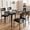 Black, variant on Dining Table Set for 4, Kitchen Table and Chairs for 4, 5 Piece Kitchen Dining Room Table Set,Space-Saving Wood Modern Rectangle Dinner Table Dinette Furniture for Breakfast Nook,Home Office