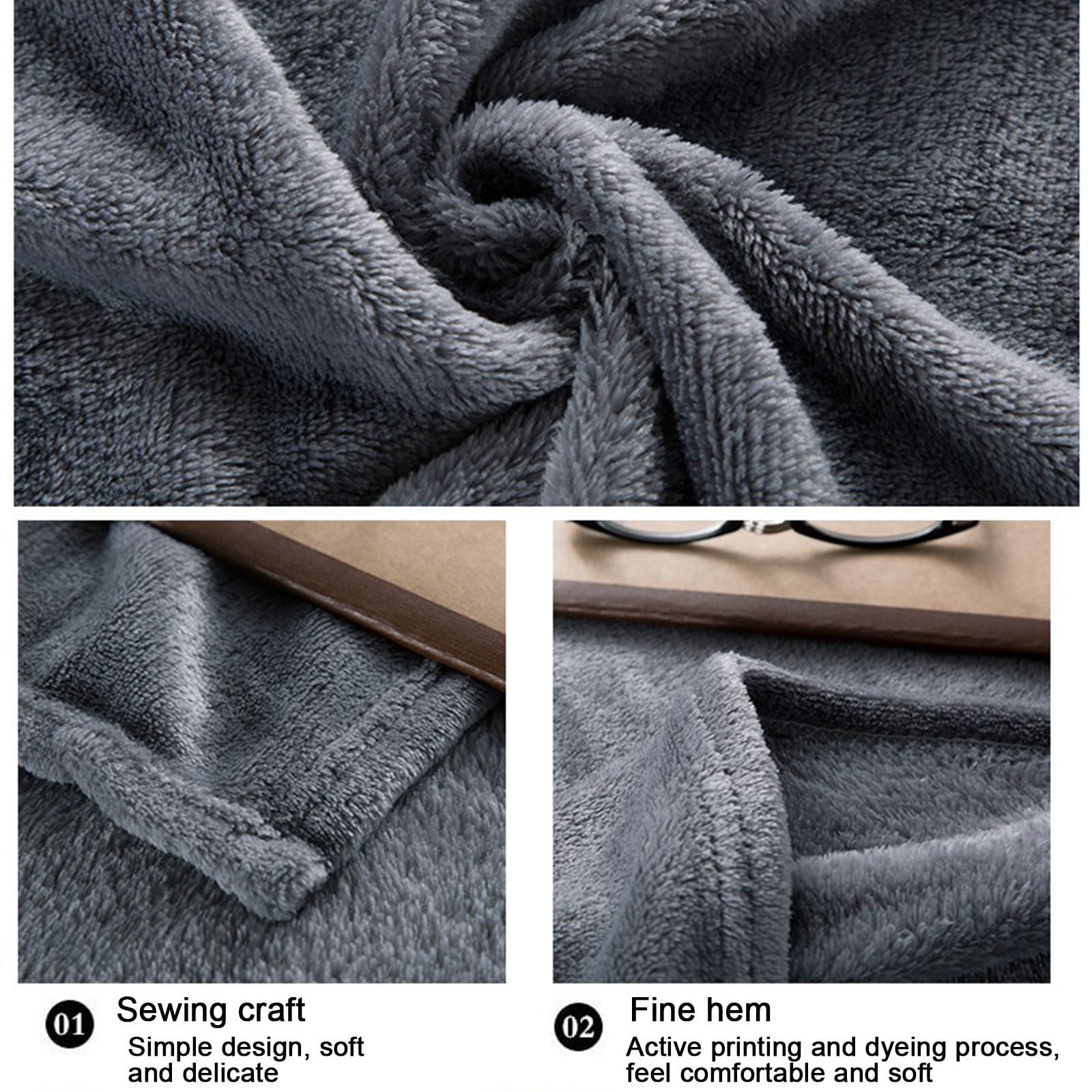 Fleece Blanket King Size for Bed, Super Soft and Warm, All Season Use, Cozy, Plush, Lightweight, 47x78 Inches