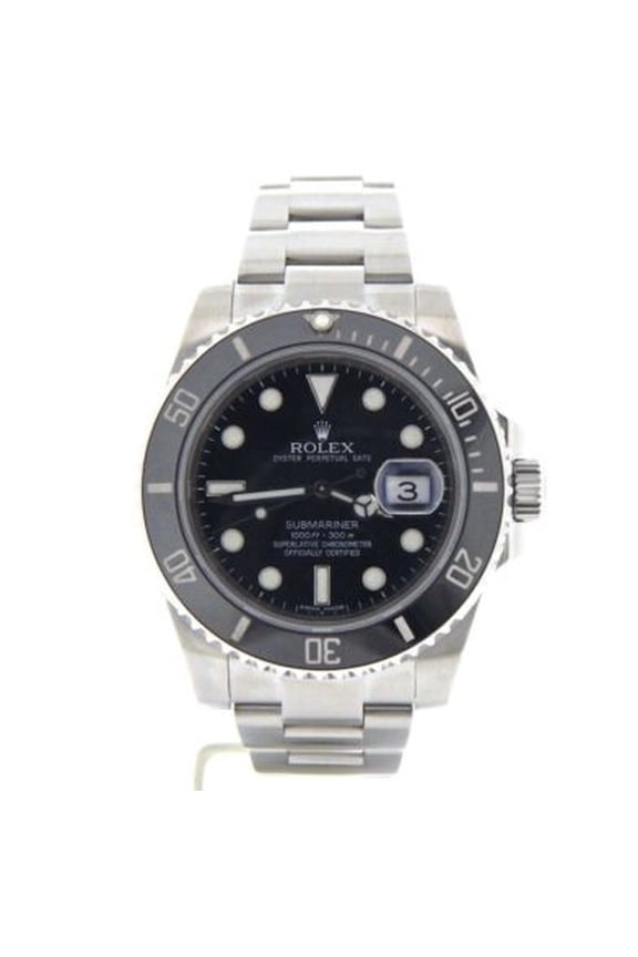 Pre-Owned Mens Rolex Stainless Steel Submariner Black 116610
