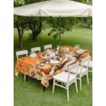 thumbnail image 3 of Outdoor Tablecloth with Umbrella Hole and Zipper, Country Puppy Rectangle Table Cloth 60x102 Inch Waterproof Tablecloth, Thanksgiving Pumpkin Maple Leaf Sunflower Picnic Table Cover for Patio Camping, 3 of 7