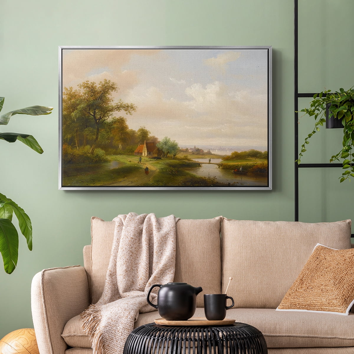 Vintage Animal Print-XII By Wexford Home Framed in Silver Wood Gallery Wrapped Canvas 27 in. x 41 in.