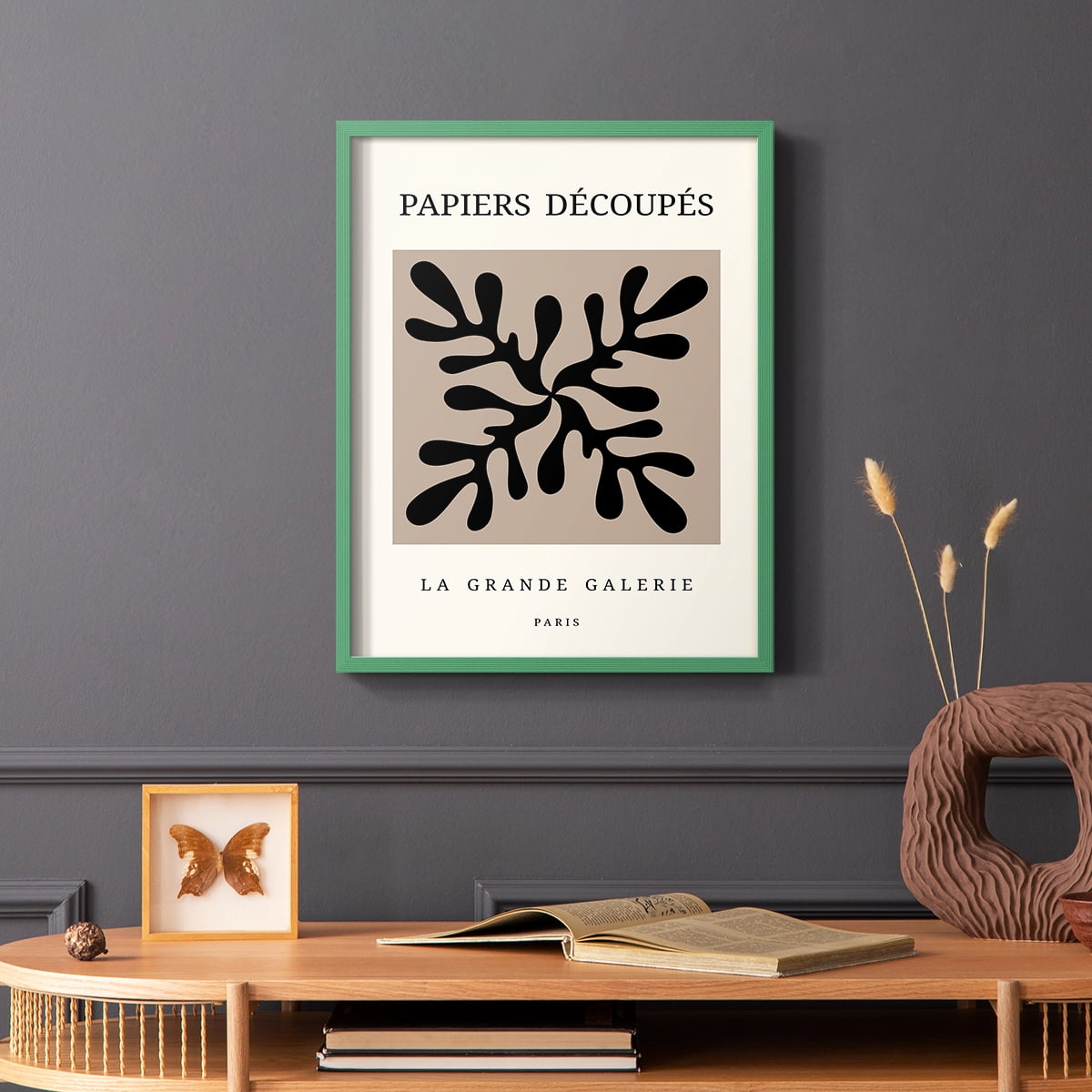Matisse CCCXCVII in Green Solid Wood 11 x 14 Framed Print