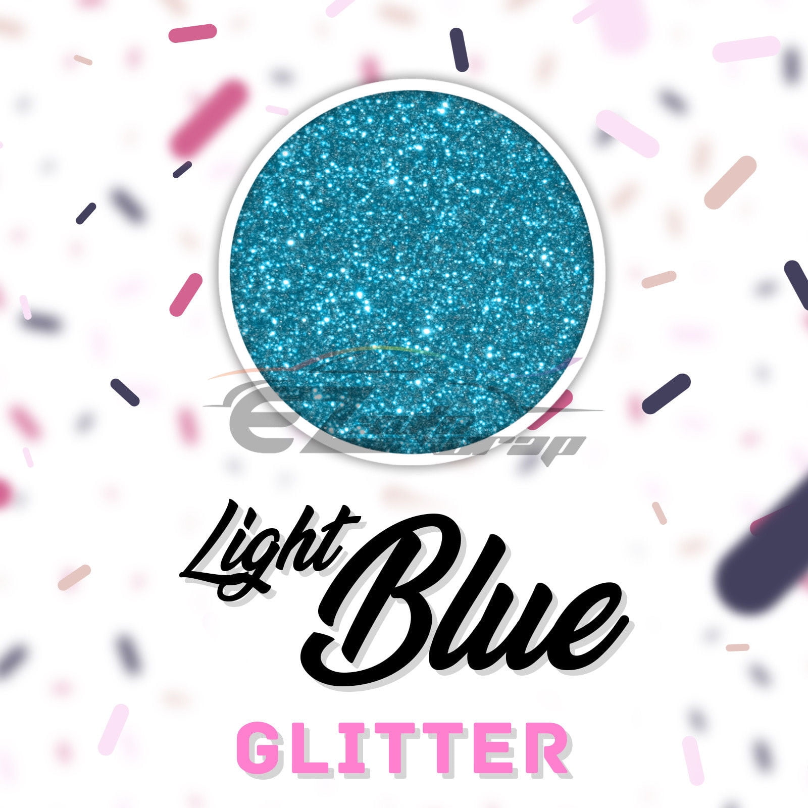 ESSMO Light Blue Glitter Heat Transfer Vinyl HTV Sheet T-Shirt 20" Wide Iron On Heat Press DG17 20"x480"