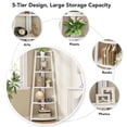 thumbnail image 4 of Tribesigns 70-Inch Industrial Corner Bookshelf, 5-Tier Ladder Shelf, Plant Stand, 4 of 6