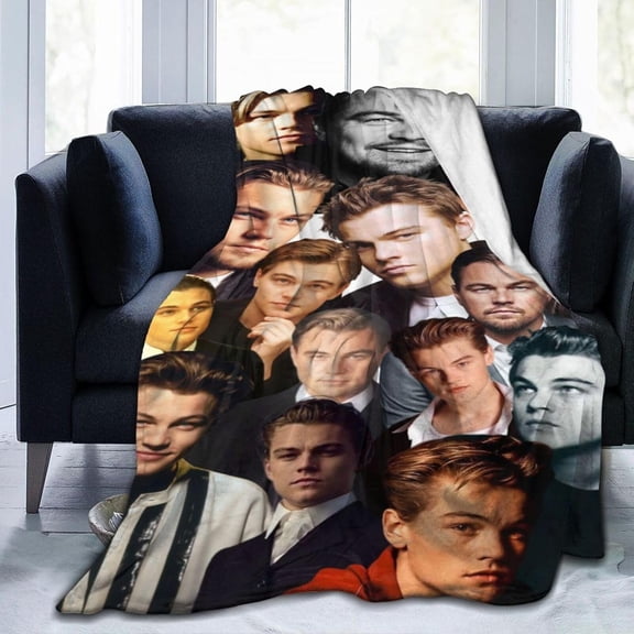 Blanket Leonardo Dicaprio Soft and Comfortable Wool Fleece Throw Blankets Gift for Home Decoration Sofa Office car Camping Yoga Travel Home Decoration Cozy Plush Beach
