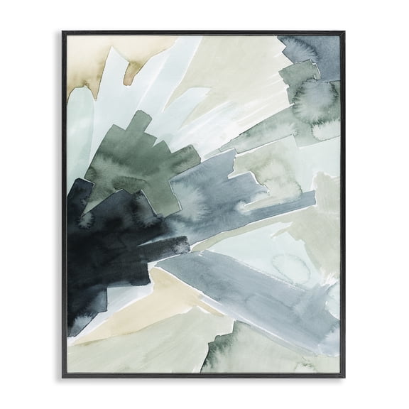 Stupell Industries Transitional Tree Shadow Abstract Landscape Green Blue Black Framed Giclee Art, 11 x 14, by Grace Popp