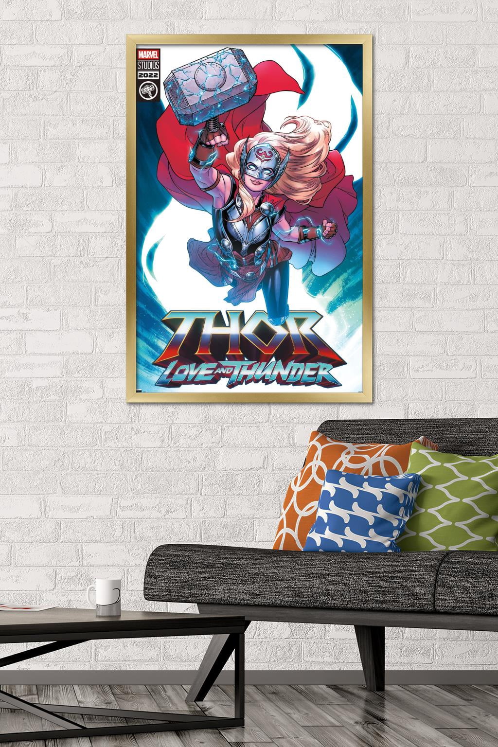 Marvel Thor: Love and Thunder - Mighty Thor Comic Wall Poster, 22.375" x 34" Framed