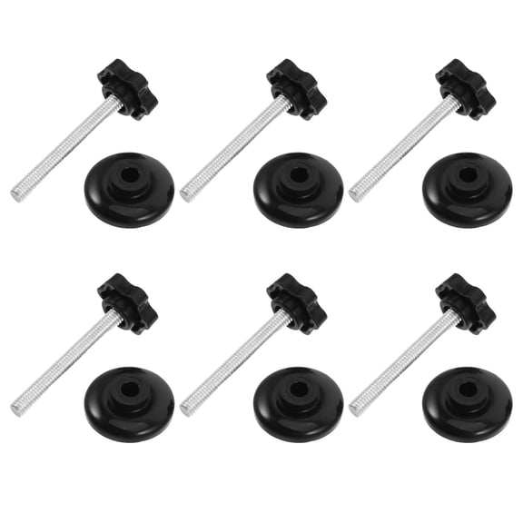 CATIEBYE 6Pcs Walker Replacement Hardware Nuts Black Hand Screw for Platform and Seat Attachments