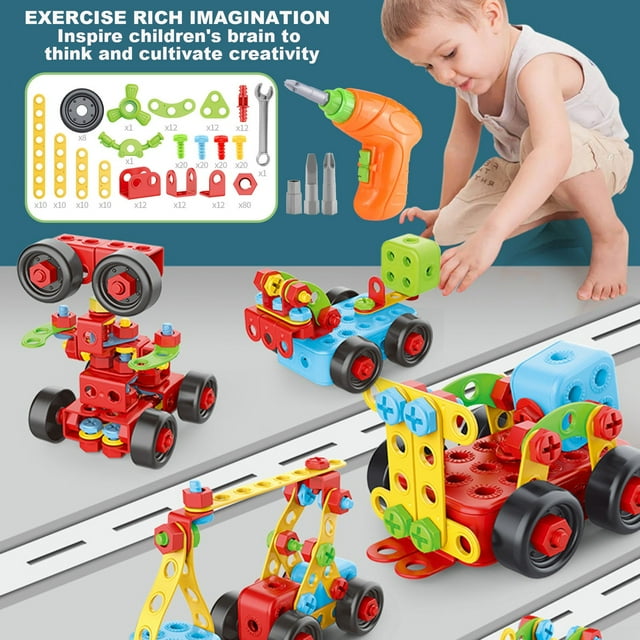 Máquina de ensamblaje de tornillos para niños DIY, bloques de construcción de tuercas, juguete de ensamblaje para niños Wmkox8yii shdjk715