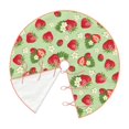 thumbnail image 3 of Salouo Strawberry Floral Christmas Tree Skirt 36" Farmhouse Christmas Decorations Snowman Xmas Tree Skirt Tree Mat for Holiday Party Decor, 3 of 8