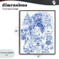 thumbnail image 4 of Stupell Industries Glam Sicilia City In Blue Black Framed Giclee Art, 11 x 14, by Karolina Sato, 4 of 8